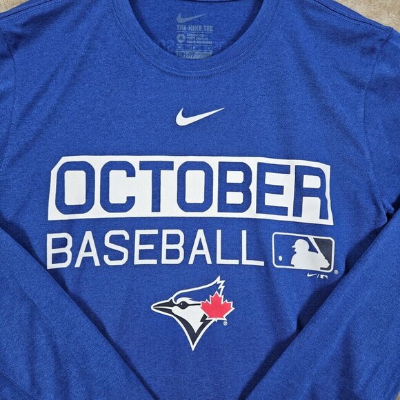 Toronto Blue Jays Nike October Baseball Postseason Shirt Adult Size M Blue MLB - Picture 6 of 10